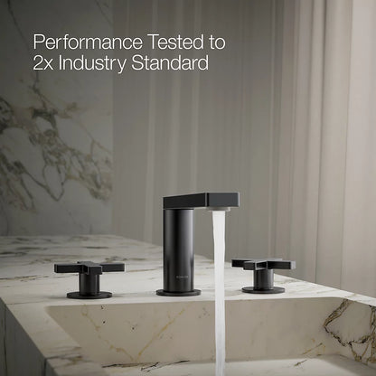 Composed® Widespread bathroom sink faucet with Cross handles, 1.2 gpm