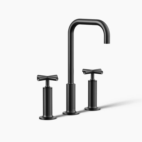 Purist® Widespread bathroom sink faucet with Cross handles, 1.2 gpm