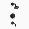 Purist® Rite-Temp® bath and shower trim kit with push-button diverter and cross handle, 2.5 gpm