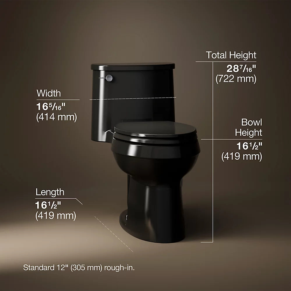 Adair® One-piece elongated toilet, 1.28 gpf