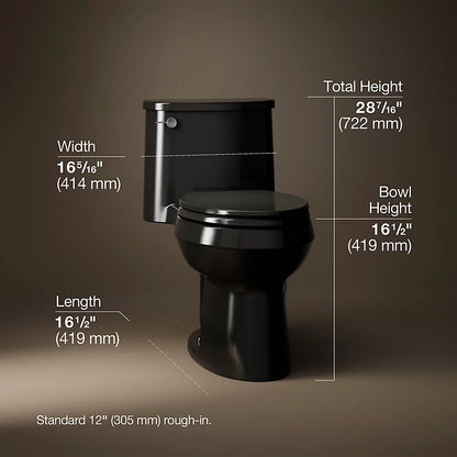 Adair® One-piece elongated toilet, 1.28 gpf