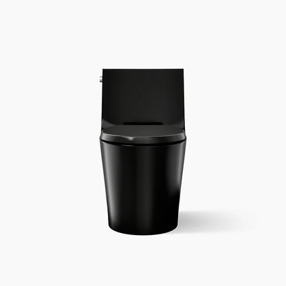 Veil® One-piece elongated toilet with skirted trapway, dual-flush