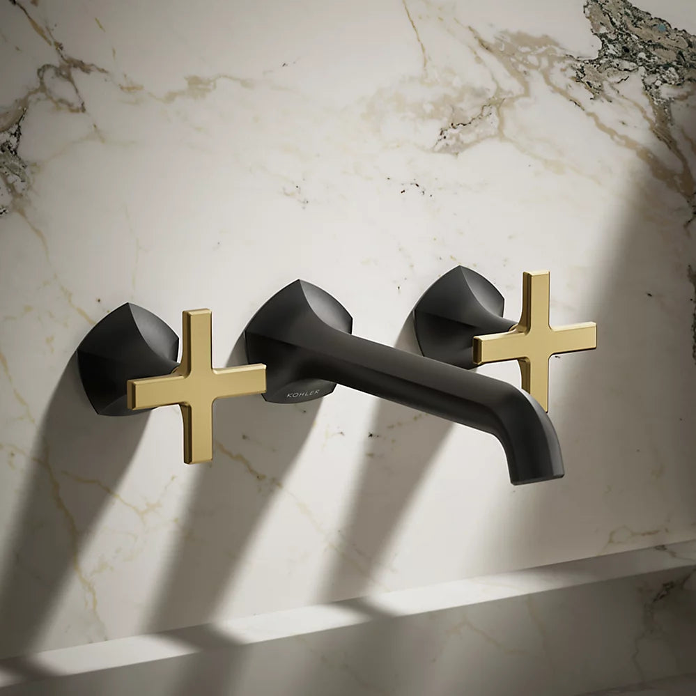 Occasion® Wall-mount bathroom sink faucet Cross handle trim, 1.2 gpm