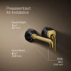 Tone™ Wall-mount single-handle bathroom sink faucet, 1.2 gpm