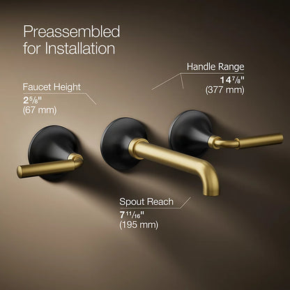 Tone™ Wall-mount bathroom sink faucet trim, 1.2 gpm