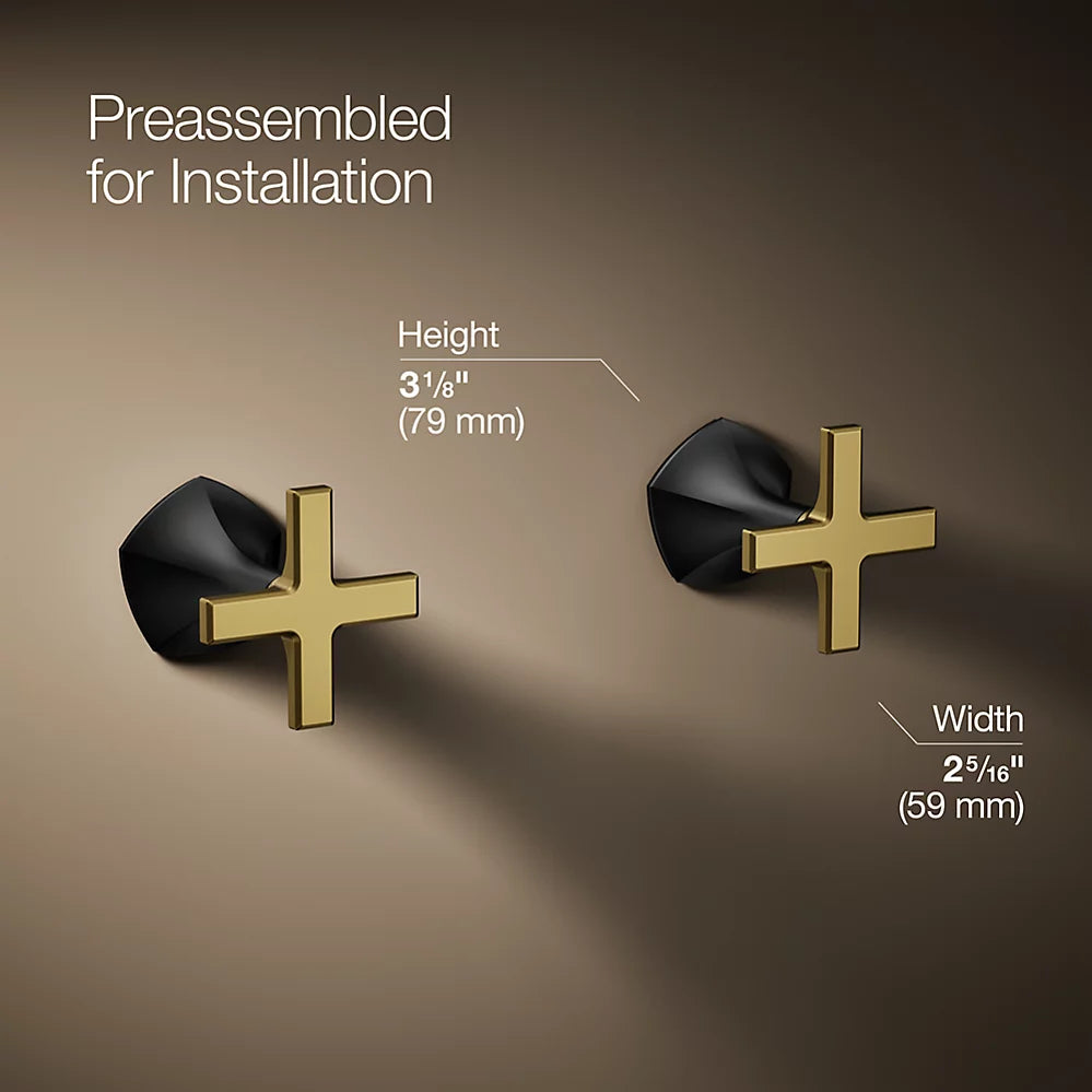 Occasion® Wall-mount bathroom sink faucet Cross handle trim, 1.2 gpm