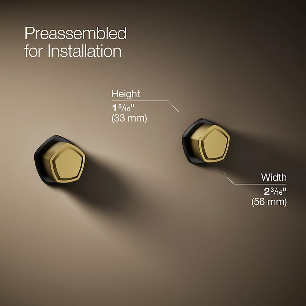 Occasion® Wall-mount bathroom sink faucet Knob handle trim, 1.2 gpm