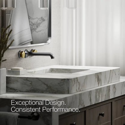 Occasion® Wall-mount bathroom sink faucet Knob handle trim, 1.2 gpm