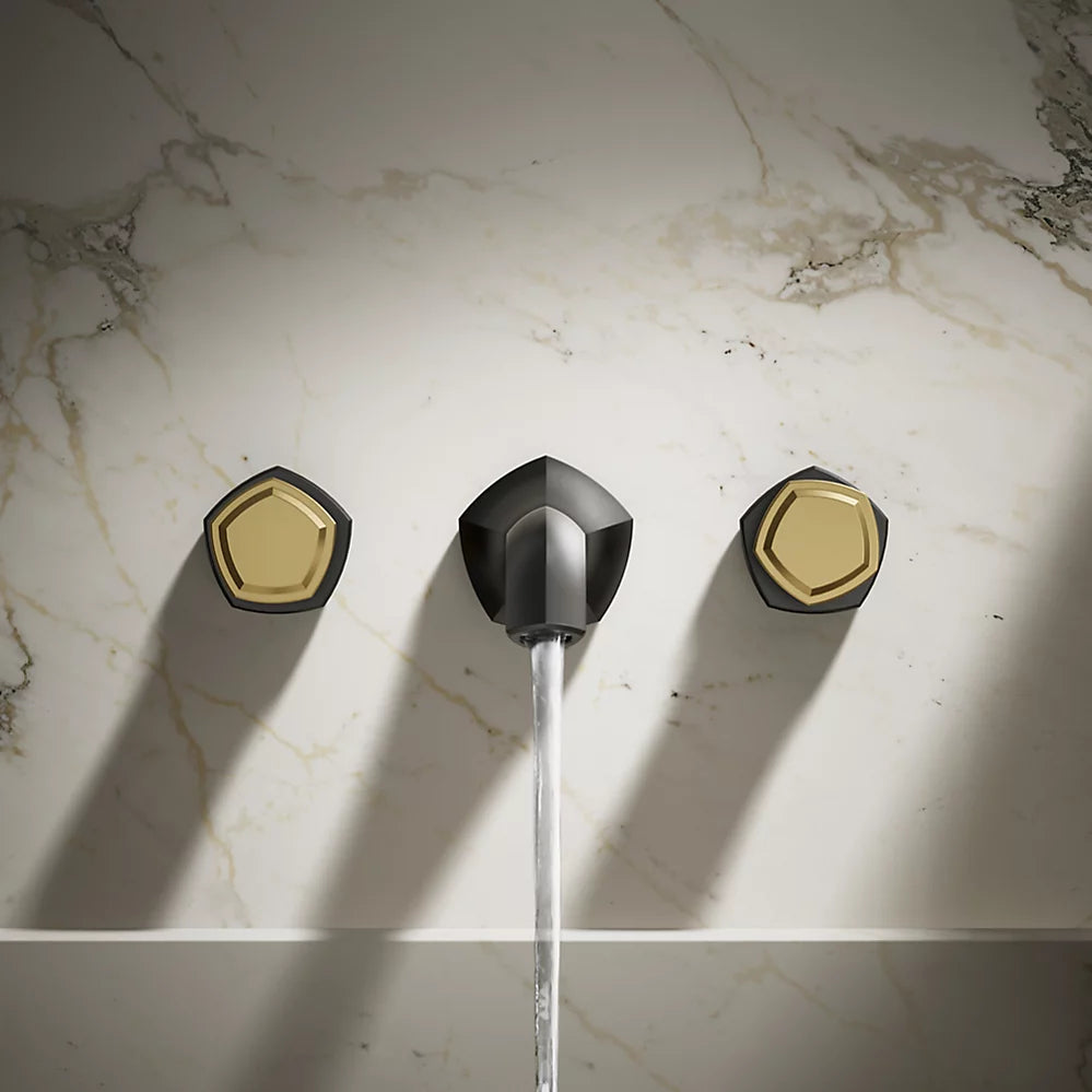 Occasion® Wall-mount bathroom sink faucet Knob handle trim, 1.2 gpm