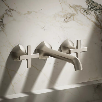 Occasion® Wall-mount bathroom sink faucet Cross handle trim, 1.2 gpm