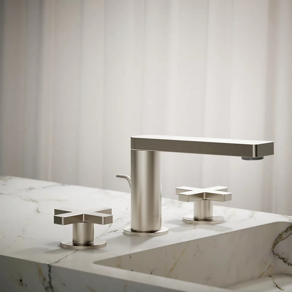 Composed® Widespread bathroom sink faucet with Cross handles, 1.2 gpm