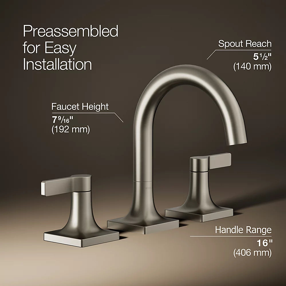 Venza® Widespread bathroom sink faucet, 0.5 gpm