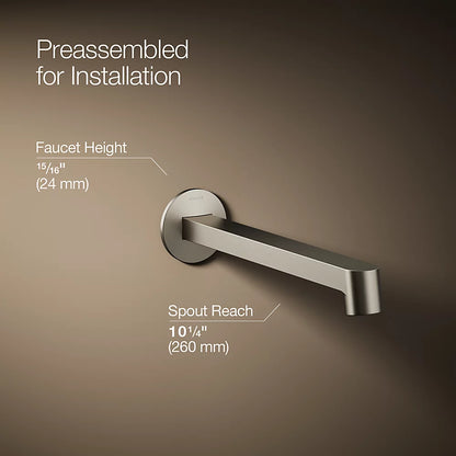 Components® Wall-mount bathroom sink faucet spout with Row design, 1.2 gpm