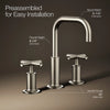 Purist® Widespread bathroom sink faucet with Cross handles, 1.2 gpm