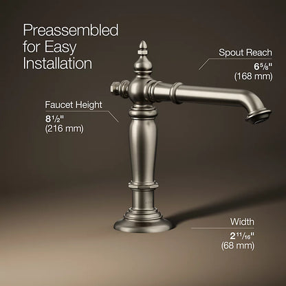 Artifacts® Bathroom sink faucet spout with Column design, 1.2 gpm
