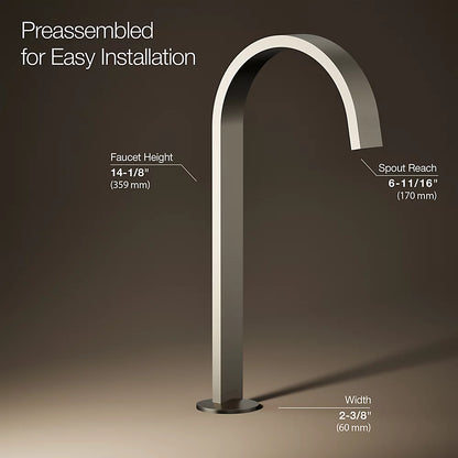 Components® Bathroom sink faucet spout with Ribbon design, 1.2 gpm
