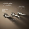 Purist® Wall-mount bathroom sink faucet trim with Lever handles, 1.2 gpm