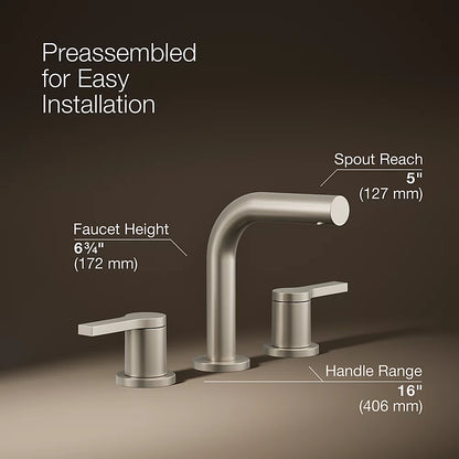 Elate® Widespread bathroom sink faucet, 1.0 gpm