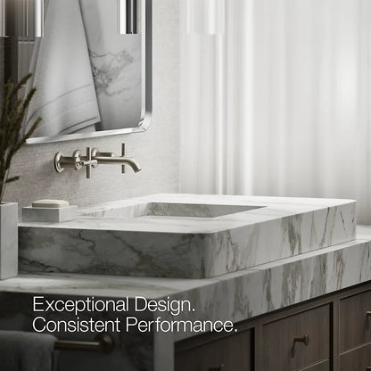 Purist® Wall-mount bathroom sink faucet trim with Cross handles, 1.2 gpm