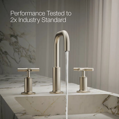 Purist® Widespread bathroom sink faucet with Cross handles, 1.2 gpm
