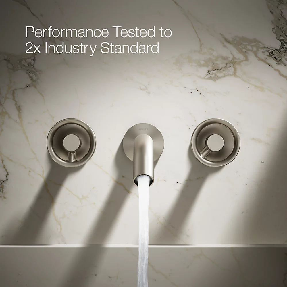 Components® Wall-mount bathroom sink faucet Industrial handle trim