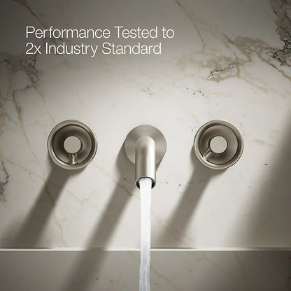 Components® Wall-mount bathroom sink faucet Industrial handle trim