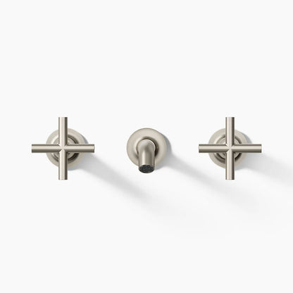 Purist® Wall-mount bathroom sink faucet trim with Cross handles, 1.2 gpm