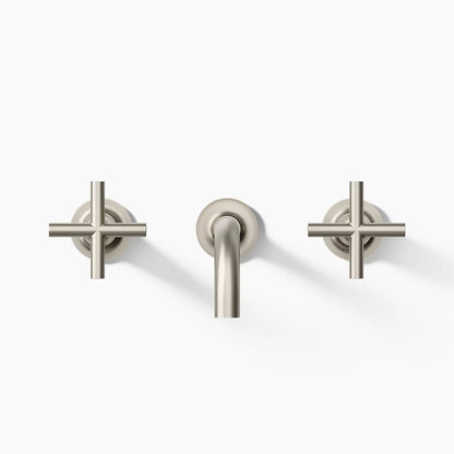 Purist® Wall-mount bathroom sink faucet trim with Cross handles, 1.2 gpm