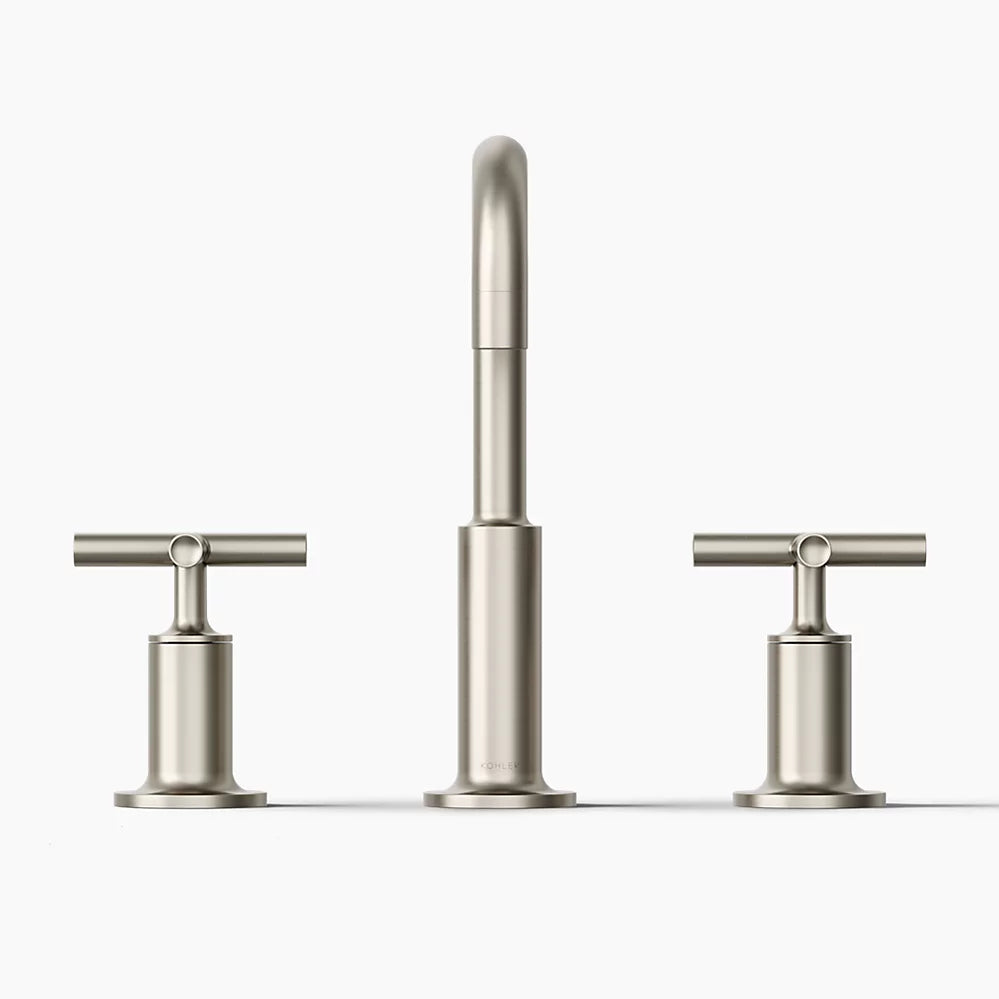 Purist® Widespread bathroom sink faucet with Cross handles, 1.2 gpm