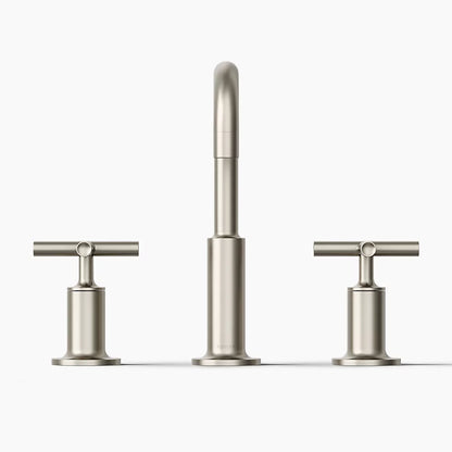 Purist® Widespread bathroom sink faucet with Cross handles, 1.2 gpm