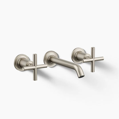 Purist® Wall-mount bathroom sink faucet trim with Cross handles, 1.2 gpm