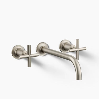Purist® Wall-mount bathroom sink faucet trim with Cross handles, 1.2 gpm