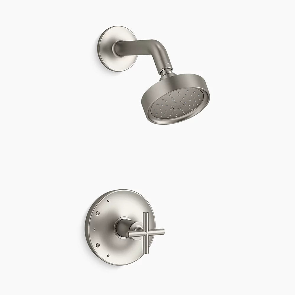 Purist® Rite-Temp® shower trim kit with cross handle, 1.75 gpm