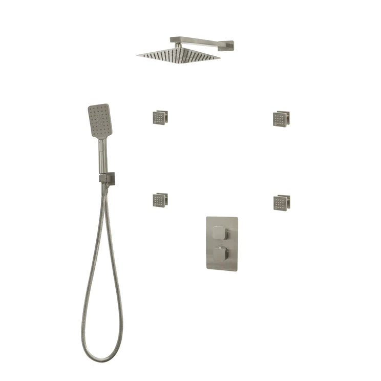 Three Way Thermostatic Shower System F57123-W16BSB4 - Golzar Home