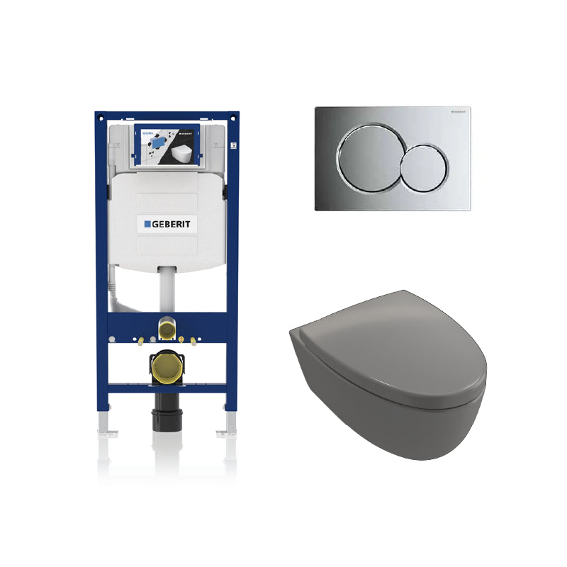Bocchi Wall Hung Toilet Set With Geberit In-Wall Carrier - Golzar Home