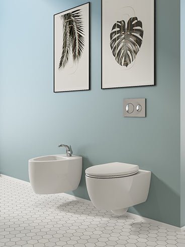 Bocchi Wall Hung Toilet - Complete Set White - Golzar Home