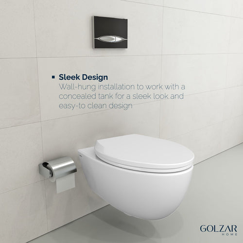 Bocchi Wall Hung Toilet With Seat - Milano - Golzar Home