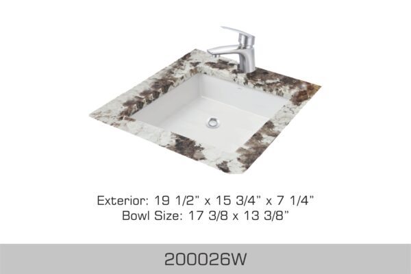 BOSCO 200026W Bathroom Sink