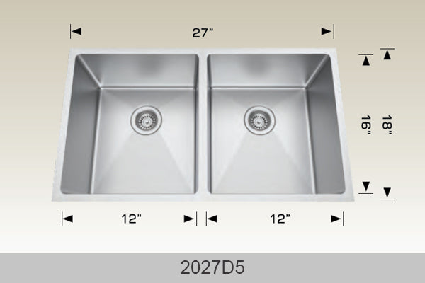 BOSCO 2027D5 Universal Design Series Sink