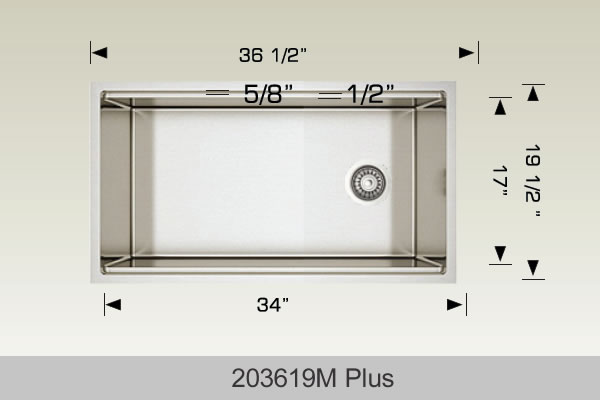 BOSCO 203619mplus Titanium Multi-Level workstation sink
