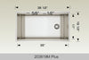 BOSCO 203819mplus Titanium Multi-Level workstation sink