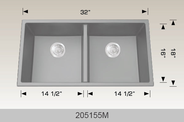 BOSCO 205155M Granite Series Sink