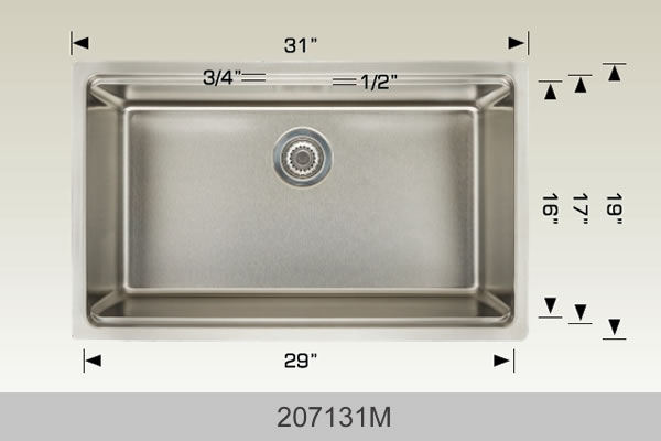 BOSCO 207131M Plus Standard Plus Series Sink