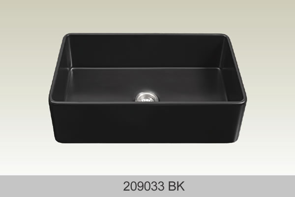 BOSCO 209033BK Fireclay Apron Series Sink