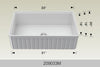 BOSCO 209033M Fireclay Apron Series Sink