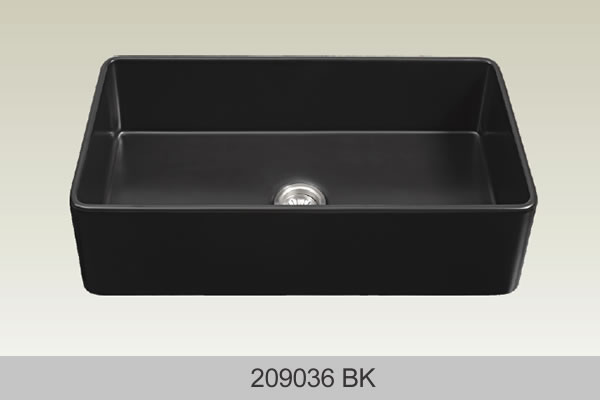 BOSCO 209036 BK Fireclay Apron Series Sink