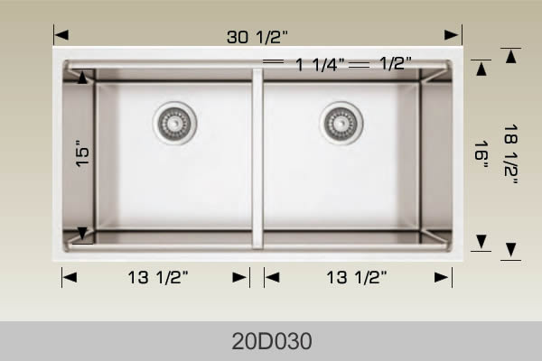 BOSCO 20D030 Super Series Plus Multi-Level Sink