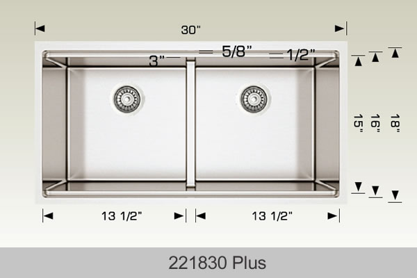 BOSCO 221830plus Titanium Multi-Level workstation sink