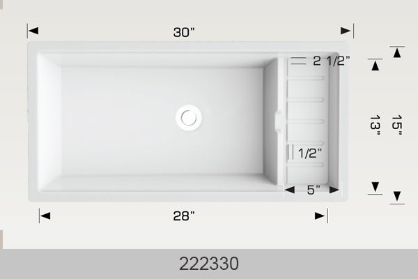 BOSCO 222330 Linear Granite Series Sink