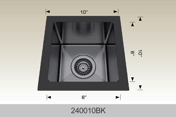 BOSCO 240010BK Textured Titanium Series Sink